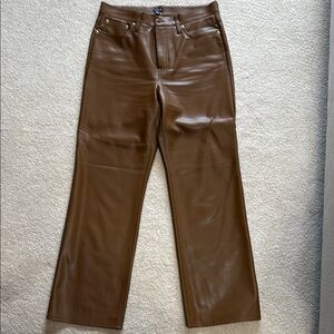 J. Crew Brown Faux Leather Pants